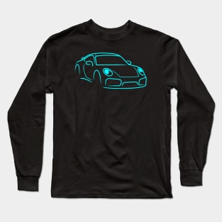 911 car sport racing race aqua Long Sleeve T-Shirt